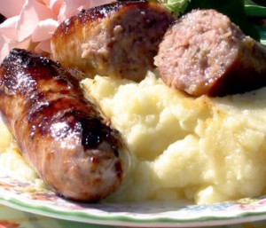 Rare breed pork sausages